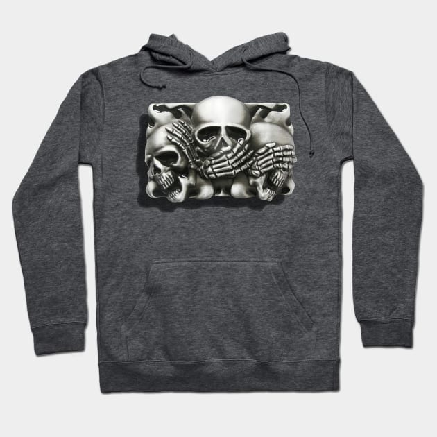 Hear No Evil See No Evil Speak No Evil Hoodie by Reinrab